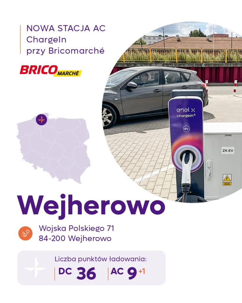 Stacja ładowania ChargeIn stanęła w Wejherowie - ChargeIn Wejherowo