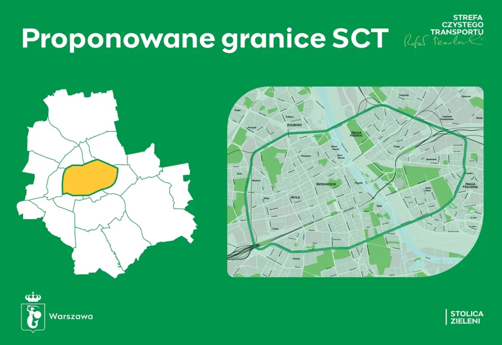 „Gonienie króliczka”, czyli warszawska SCT - Strefa Czystego Transportu 02 proponowane granice graf. UM Warszawa 2