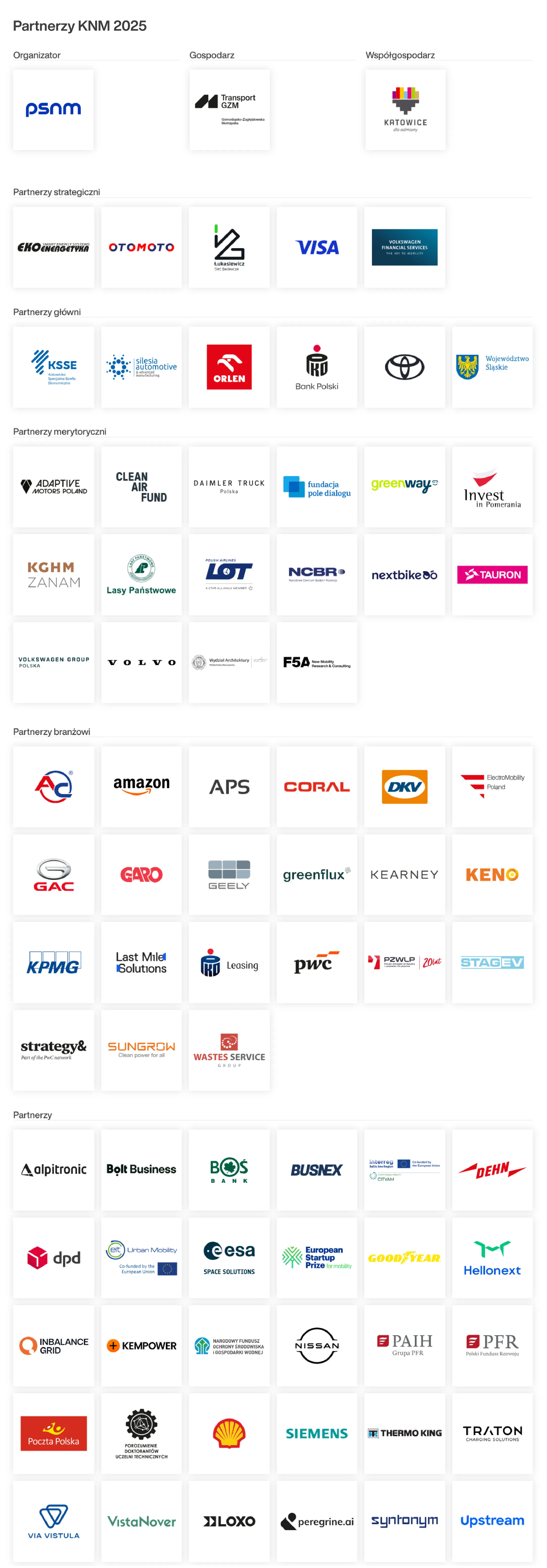 VI edycja KNM: Premiery, wydarzenia i wrażenia - KNM 2025 Partnerzy Logotypy Plansza New scaled