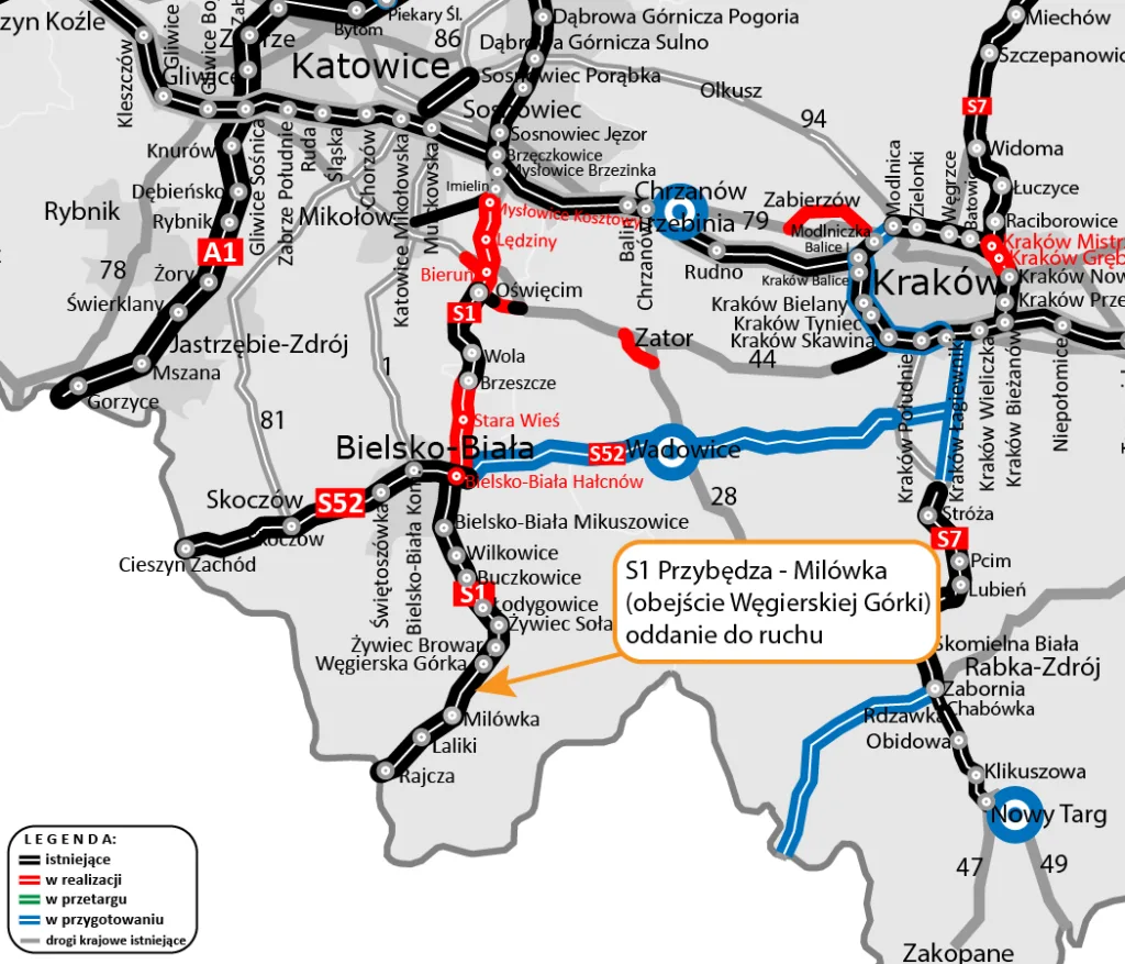 Nowy odcinek S1 między Przybędzą a Milówką otwarty. To jedna z najambitniejszych inwestycji GDDKiA - Nowa S1 miedzy Przybedza a Milowka otwarta 3