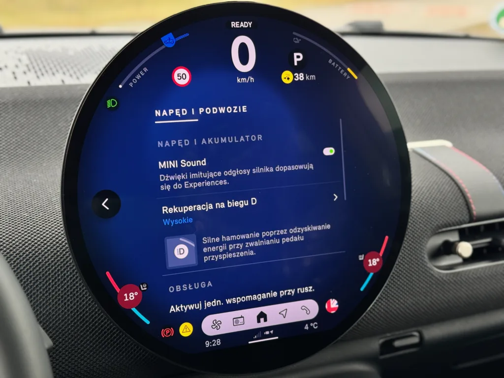 MINI Cooper SE ekran