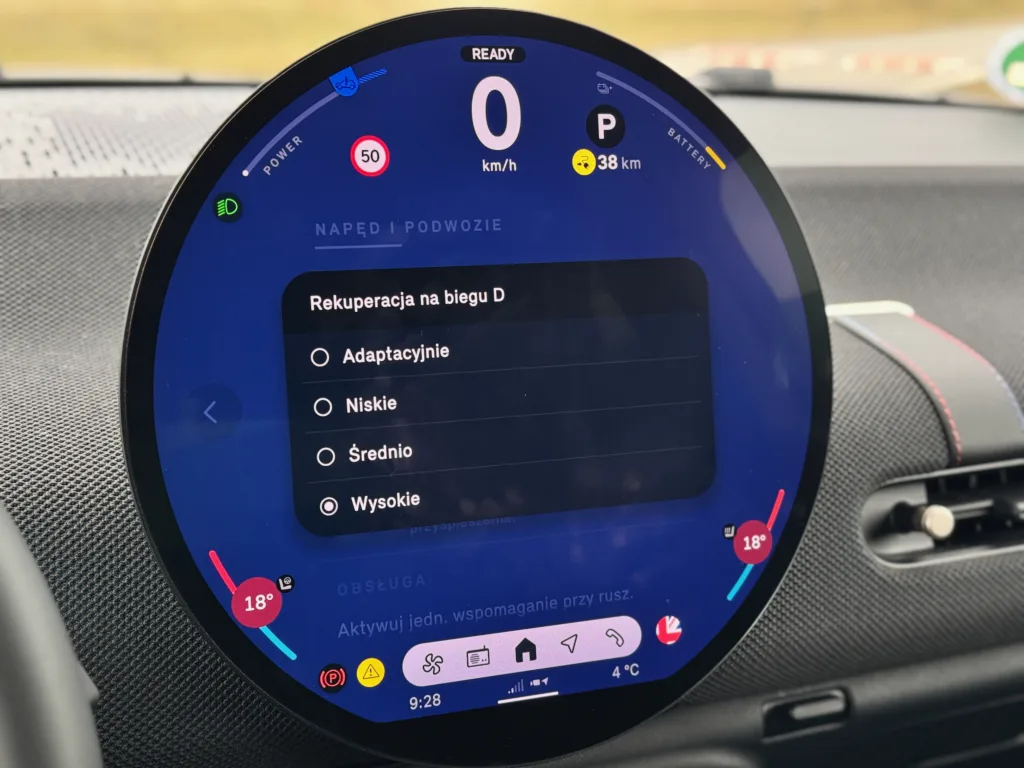 MINI Cooper SE ekran