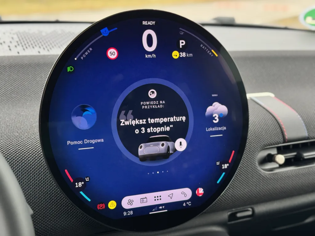 MINI Cooper SE ekran