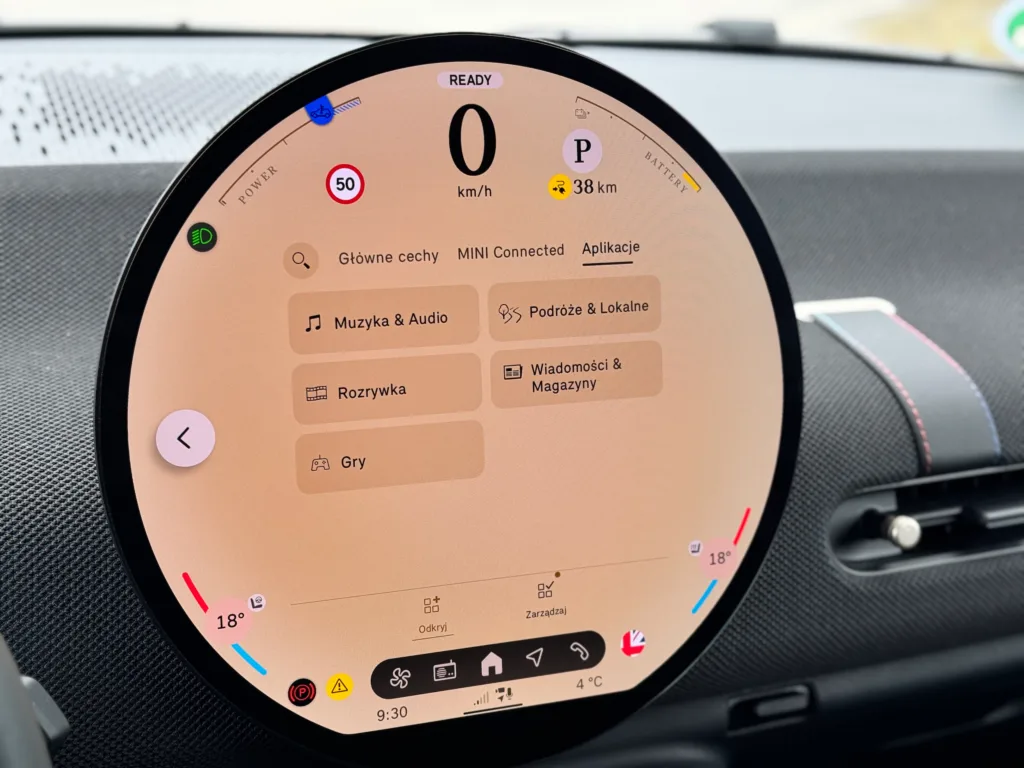 MINI Cooper SE ekran audio