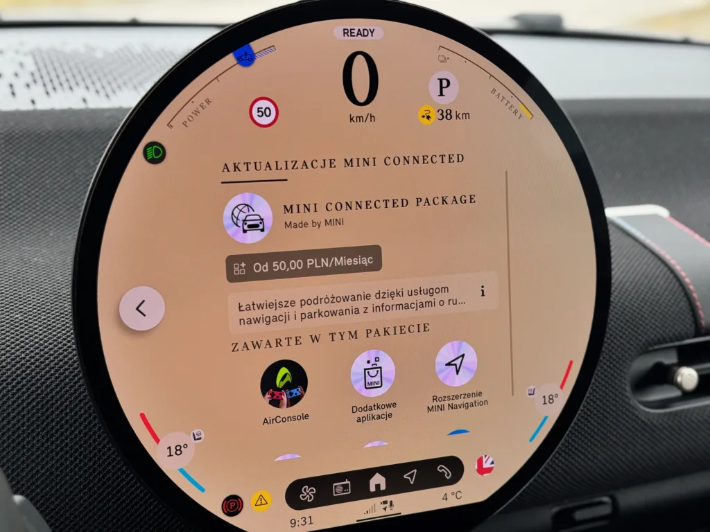 MINI Cooper SE ekran