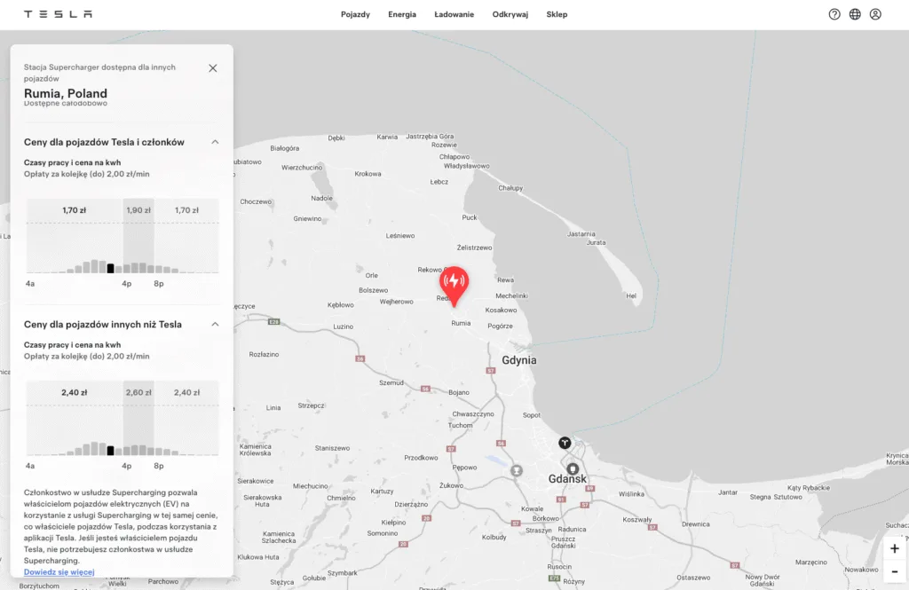 Supercharger Rumia już otwarty dla wszystkich. Taniej niż konkurencja? - Zrzut ekranu 2025 11 13 o 14.22.33