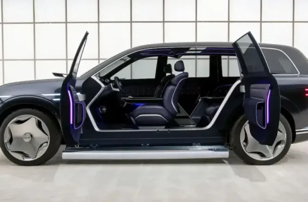 Testy i opinie - 1 flagowiec Genesis GV90 ultra luxury SUV side