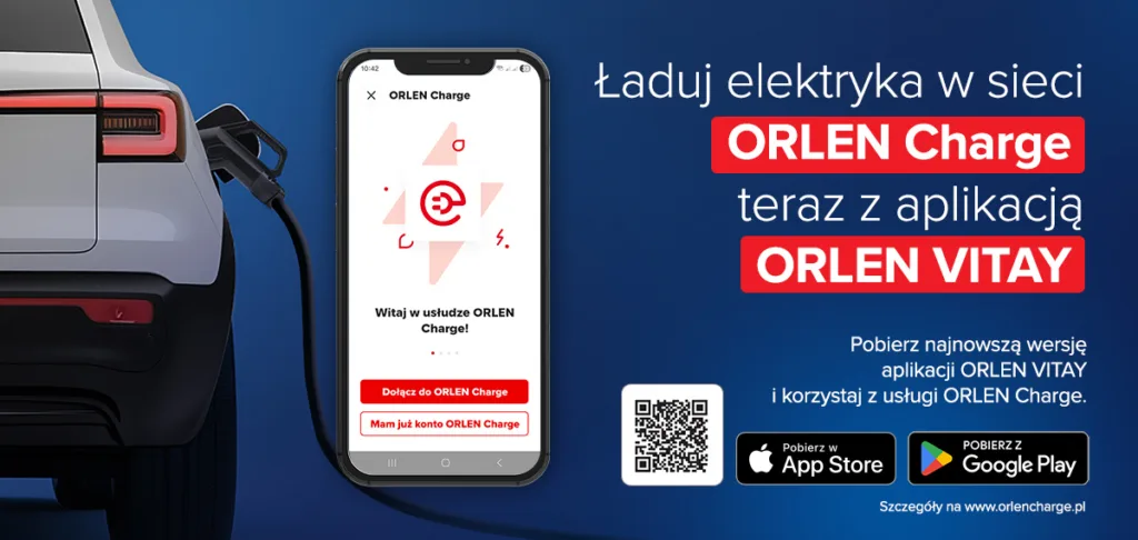 ORLEN integruje usługi ładowania pojazdów elektrycznych z aplikacją VITAY ORLEN integruje usługi ładowania pojazdów elektrycznych z aplikacją VITAY - ORLEN Charge VItay