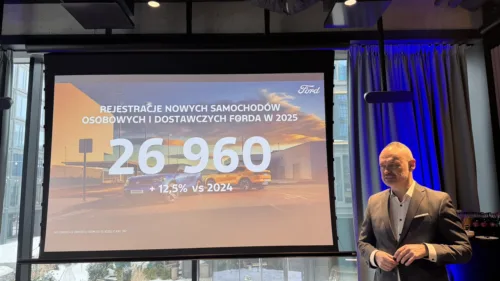 Attila Szabo, dyrektor zarządzający Ford Polska, podczas konferencji podsumowującej 2025 r.