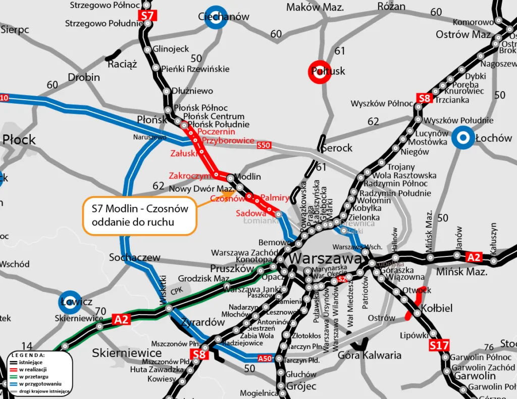 S7 nie powstanie na czas. Podwarszawski odcinek opóźniony o co najmniej 360 dni S7 nie powstanie na czas. Podwarszawski odcinek opóźniony o co najmniej 360 dni - S7 do Warszawy nie powstanie na czas s7 modlin czosnow 2