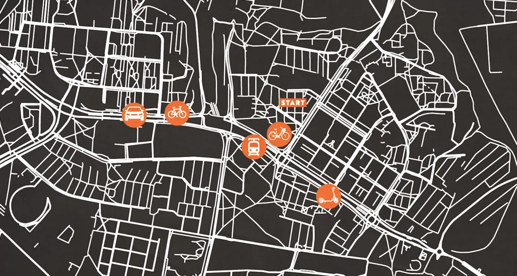 Rower wygrywa w mieście. Hulajnoga, to droga opcja. Zyskuje komunikacja miejska - Rower wygrywa w miescie 1