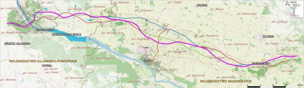 Jest decyzja w sprawie przebiegu S10. „Ekspresówka” połączy A1 z Obwodnicą Aglomeracji Warszawskiej - budowa drogi ekspresowej S10 i S50 A1