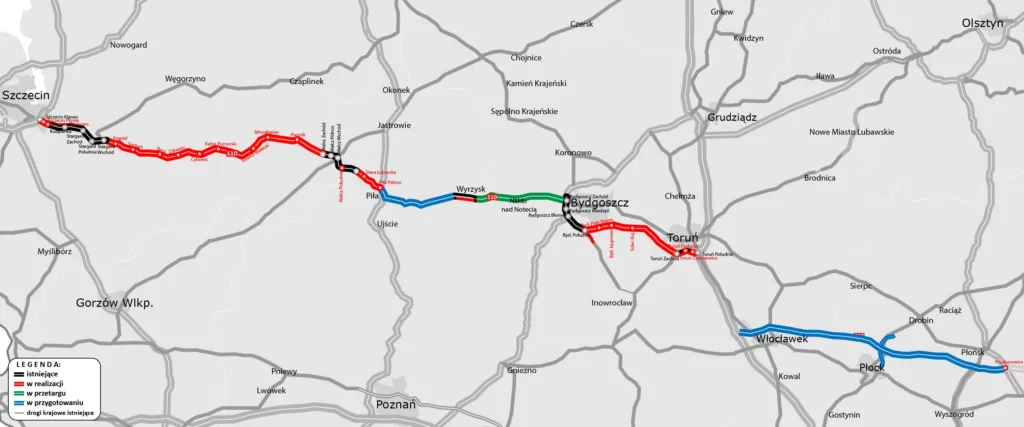 Jest decyzja w sprawie przebiegu S10. „Ekspresówka” połączy A1 z Obwodnicą Aglomeracji Warszawskiej - droga ekspresowa S10 GDDKiA
