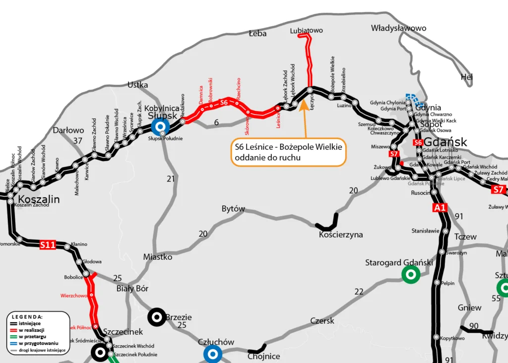 Długi weekend na nowych trasach: S6 i A2 wydłużają sieć szybkiego ruchu w Polsce - Dlugi weekend S6
