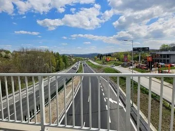 Zakopianka węższa przez trzy doby w Myślenicach - zakopianka myslenice zwezenie 1
