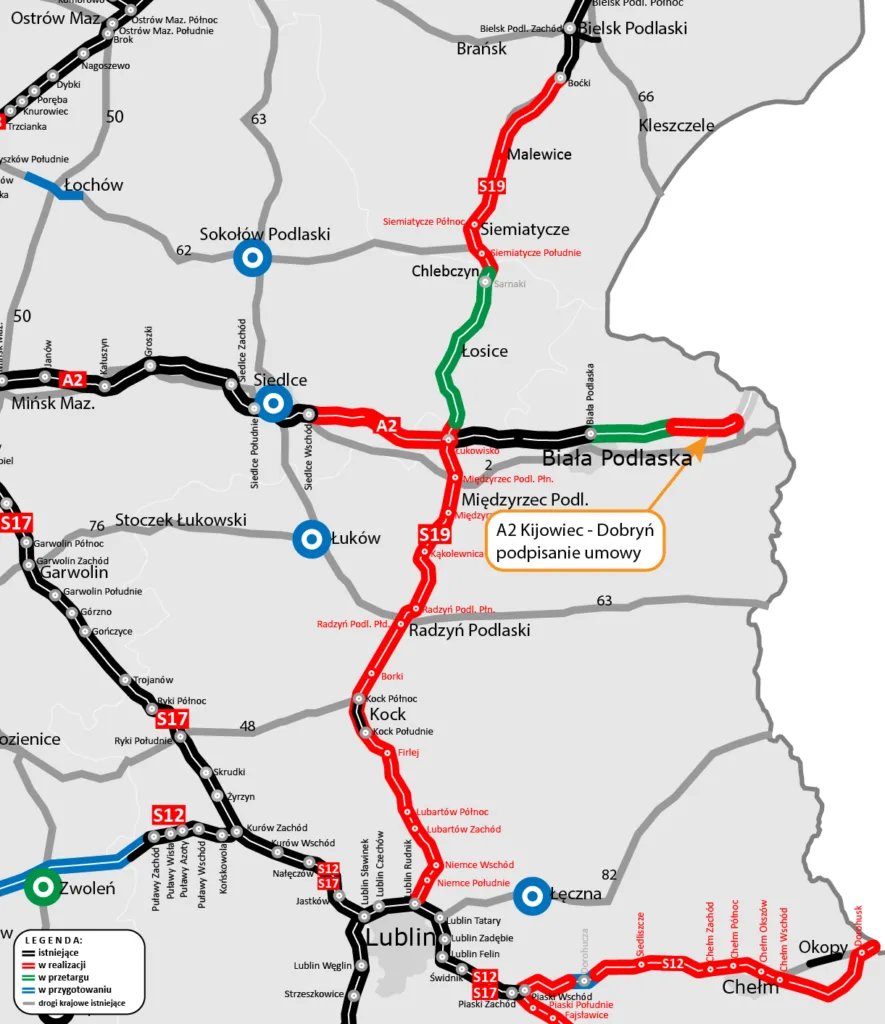 Koniec wielkich budów, ale nie koniec zmian. A2 z nowym odcinkiem za 460 mln złotych Koniec wielkich budów, ale nie koniec zmian. A2 z nowym odcinkiem za 460 mln złotych - A2 Kijowiec Dobryn 1