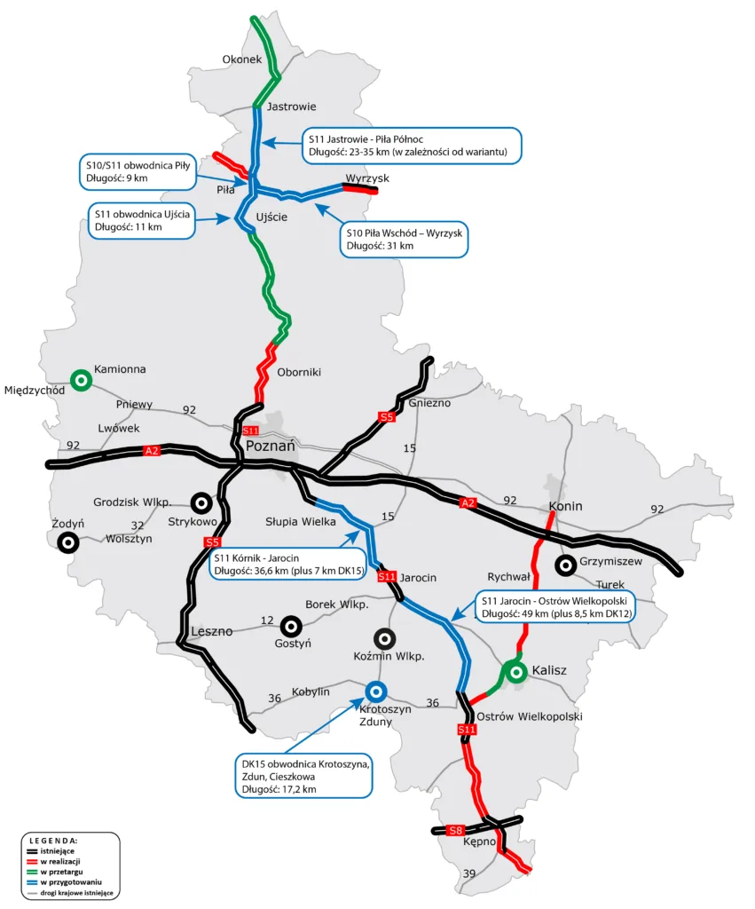 Inwestycje za miliardy. S11 i S10 zmienią komunikacyjną mapę Polski Inwestycje za miliardy. S11 i S10 zmienią komunikacyjną mapę Polski - Wielkopolska Inwestycje w przygotowaniu 1