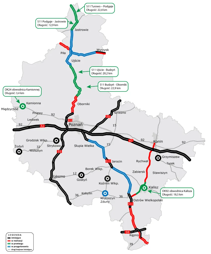 Inwestycje za miliardy. S11 i S10 zmienią komunikacyjną mapę Polski Inwestycje za miliardy. S11 i S10 zmienią komunikacyjną mapę Polski - Wielkopolska inwestycje w przetargu 2
