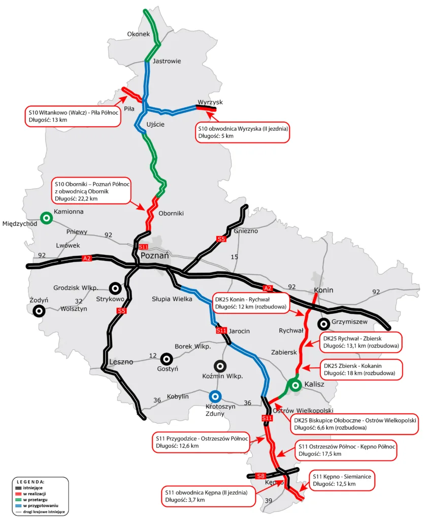 Inwestycje za miliardy. S11 i S10 zmienią komunikacyjną mapę Polski Inwestycje za miliardy. S11 i S10 zmienią komunikacyjną mapę Polski - Wielkopolska inwestycje w realizacji 3