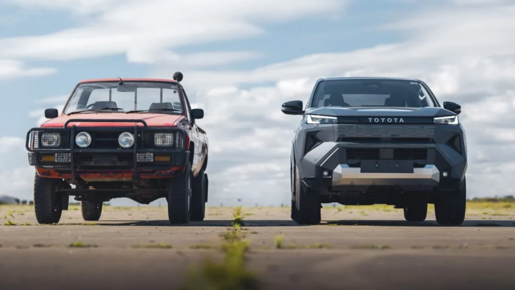 Toyota zrzuciła 760- kilogramową przyczepę na elektrycznego Hiluxa - Toyota Hilux zmiazdzona 2